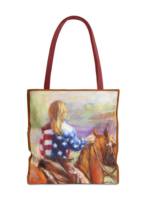 "AMERICAN COWGIRL" fine art tote bag_image